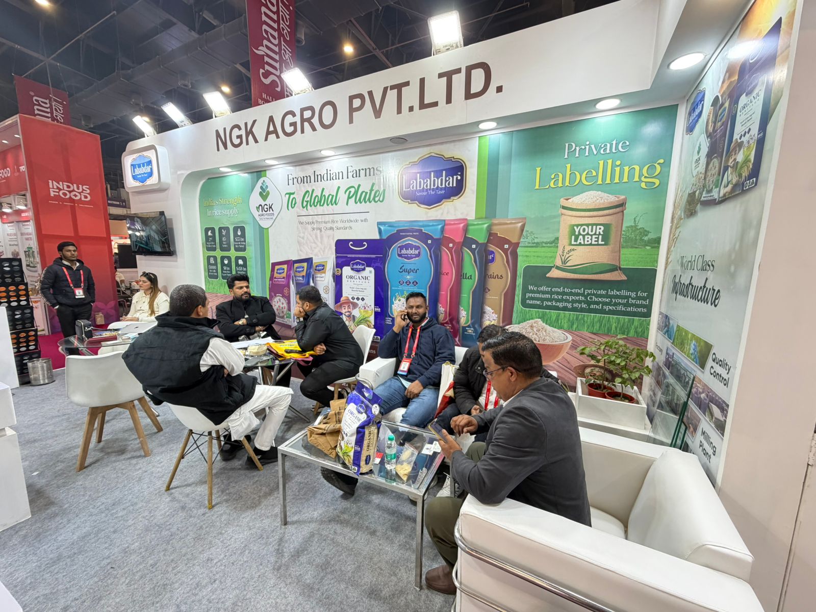 Meeting international buyers at exhibition