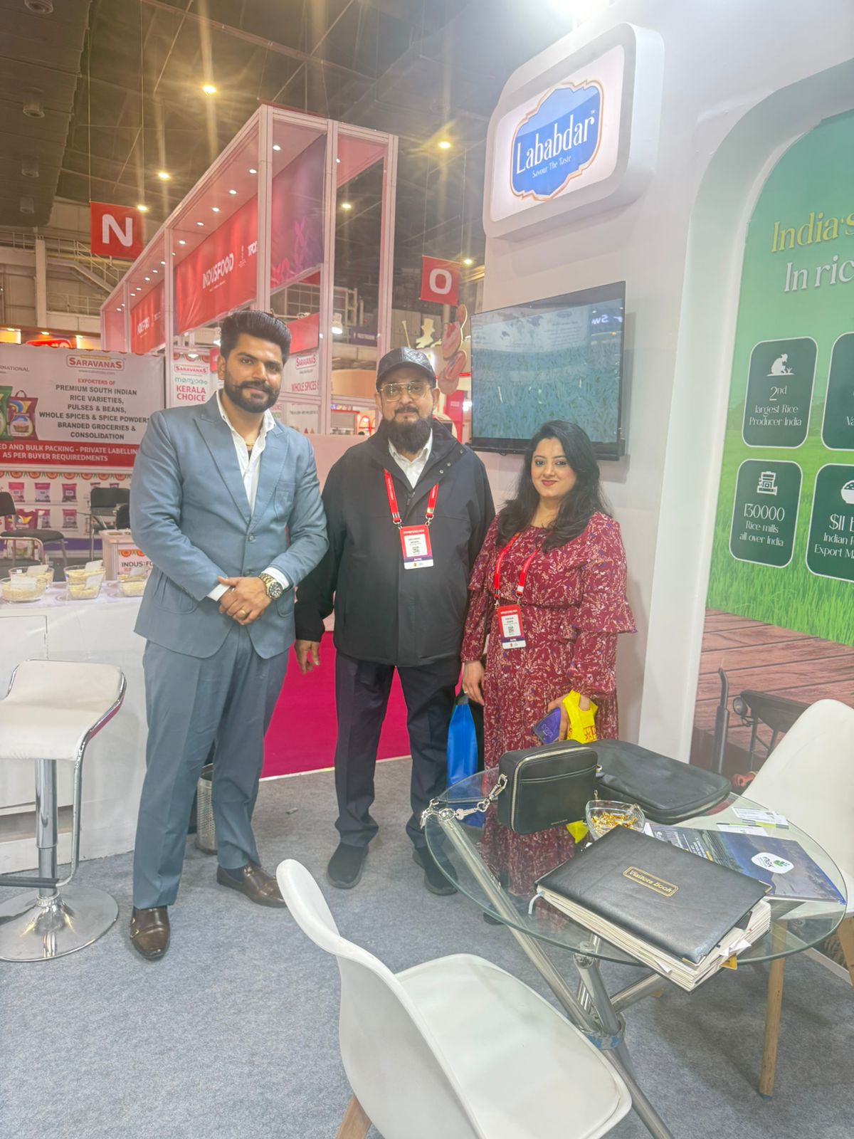 Lababdar team standing in front of booth